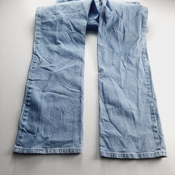 Loft Womens Bootcut Jeans Size 6 Light Wash Floral Embroidery Mid Rise Denim - Picture 6 of 8